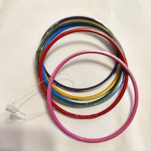 6/$20🔖6 pcs colorful metal bangles